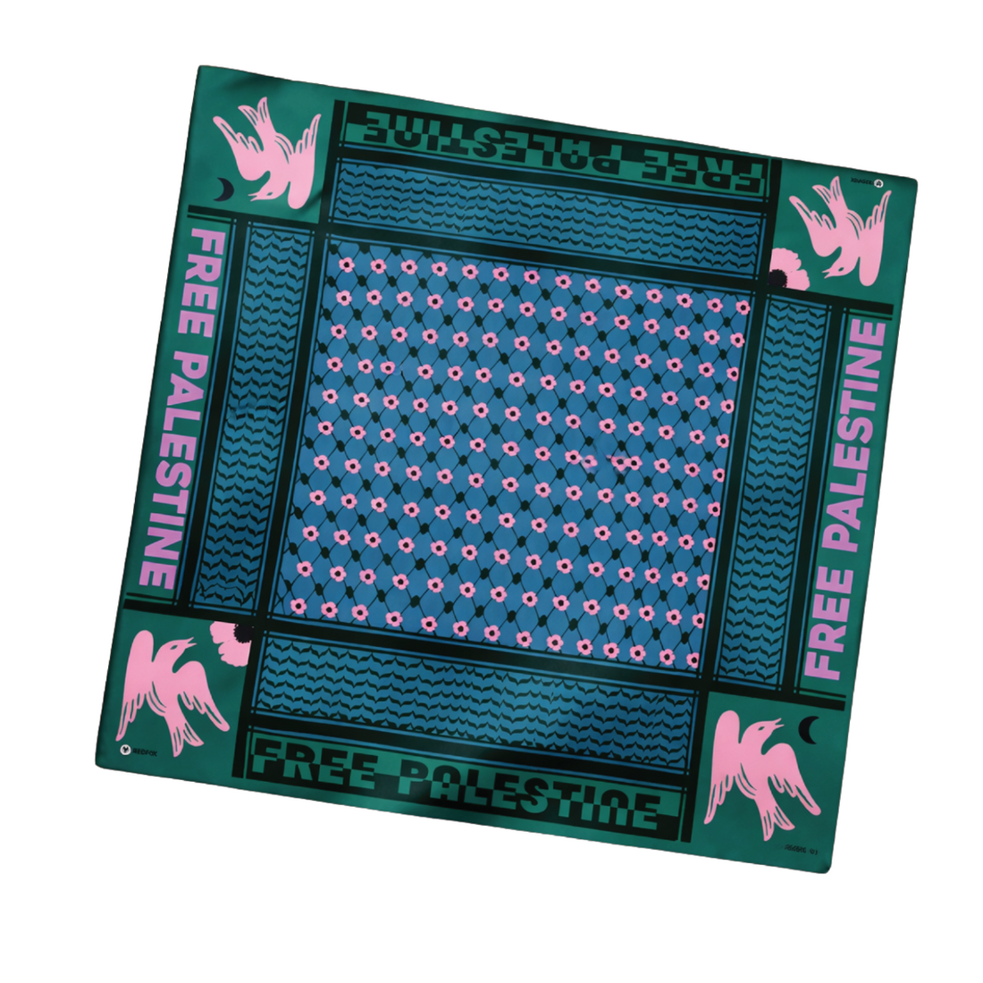 Bandana blauw - Free Palestine