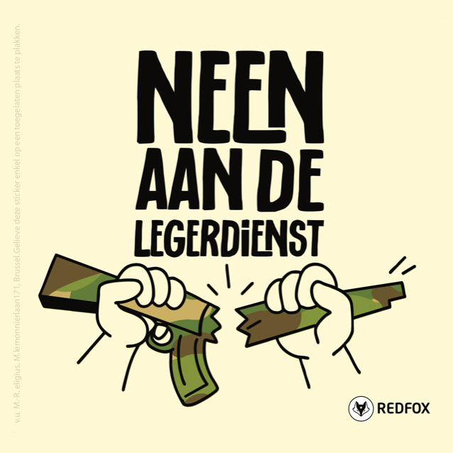 Neen aan de legerdienst - Stickerpack (20st)