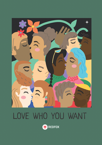 Love who you want - free poster