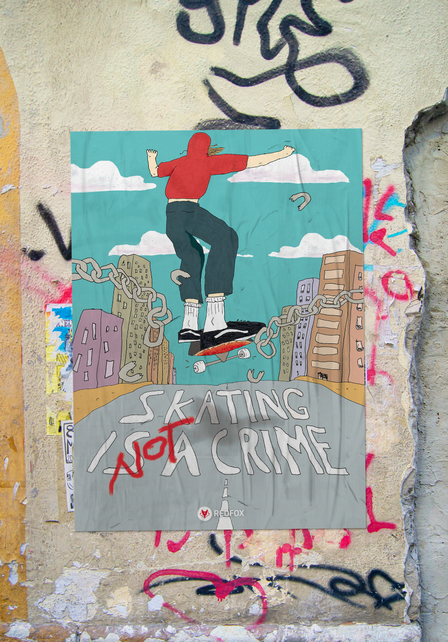 Skating is not a crime - free poster