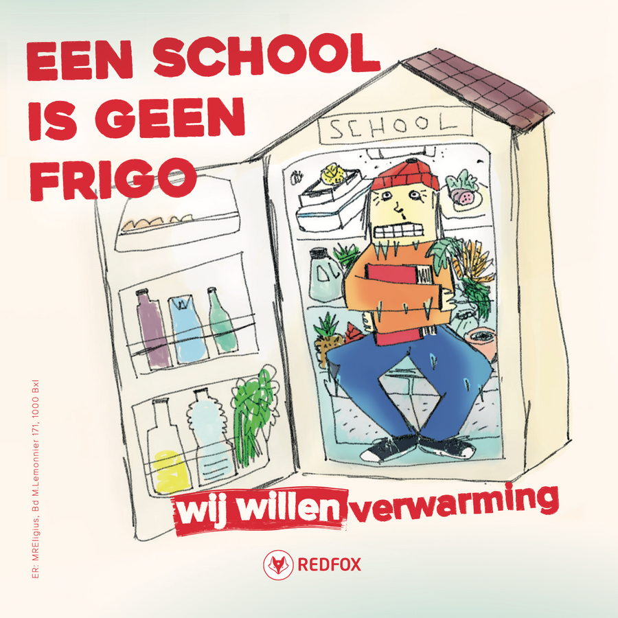 Een school is geen frigo - Free Sticker