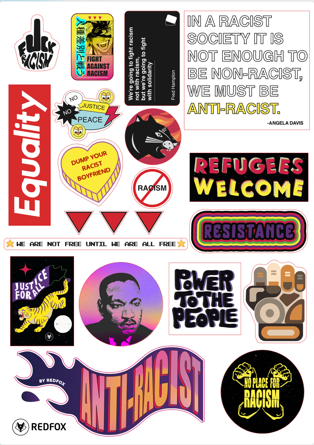 21 anti-racisme stickers