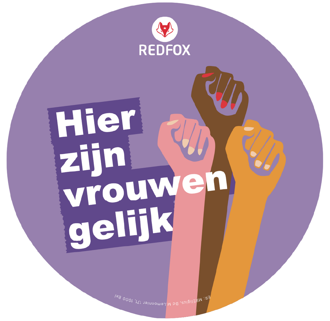 Hier zijn vrouwen gelijk - free stickerpack (20st)