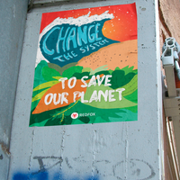 Change the system to save our planet - free poster