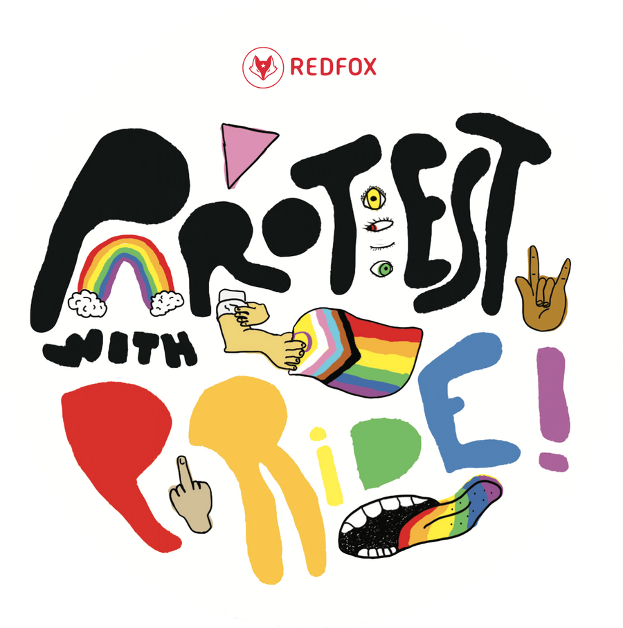 Protest With PRIDE- free sticker