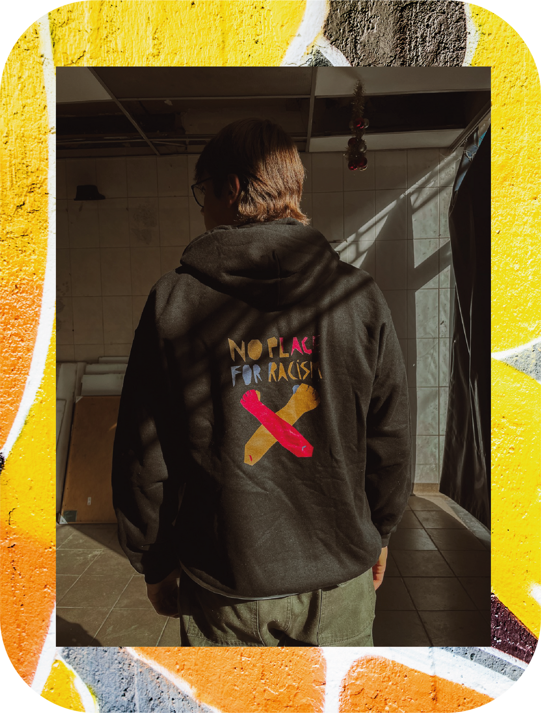 No place for racism - HOODIE