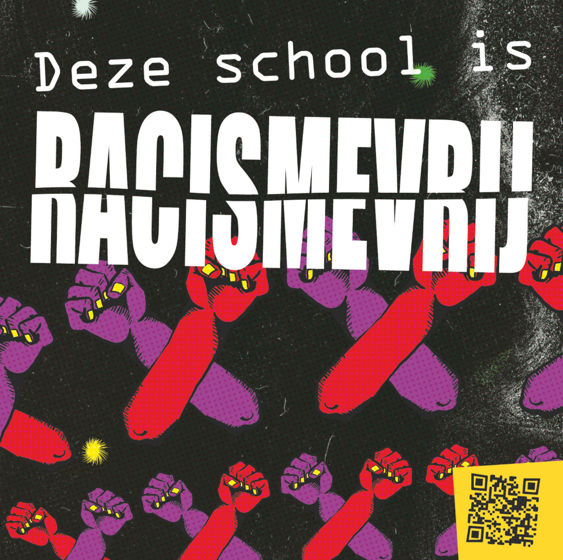 Deze school is RACISMEVRIJ - free sticker