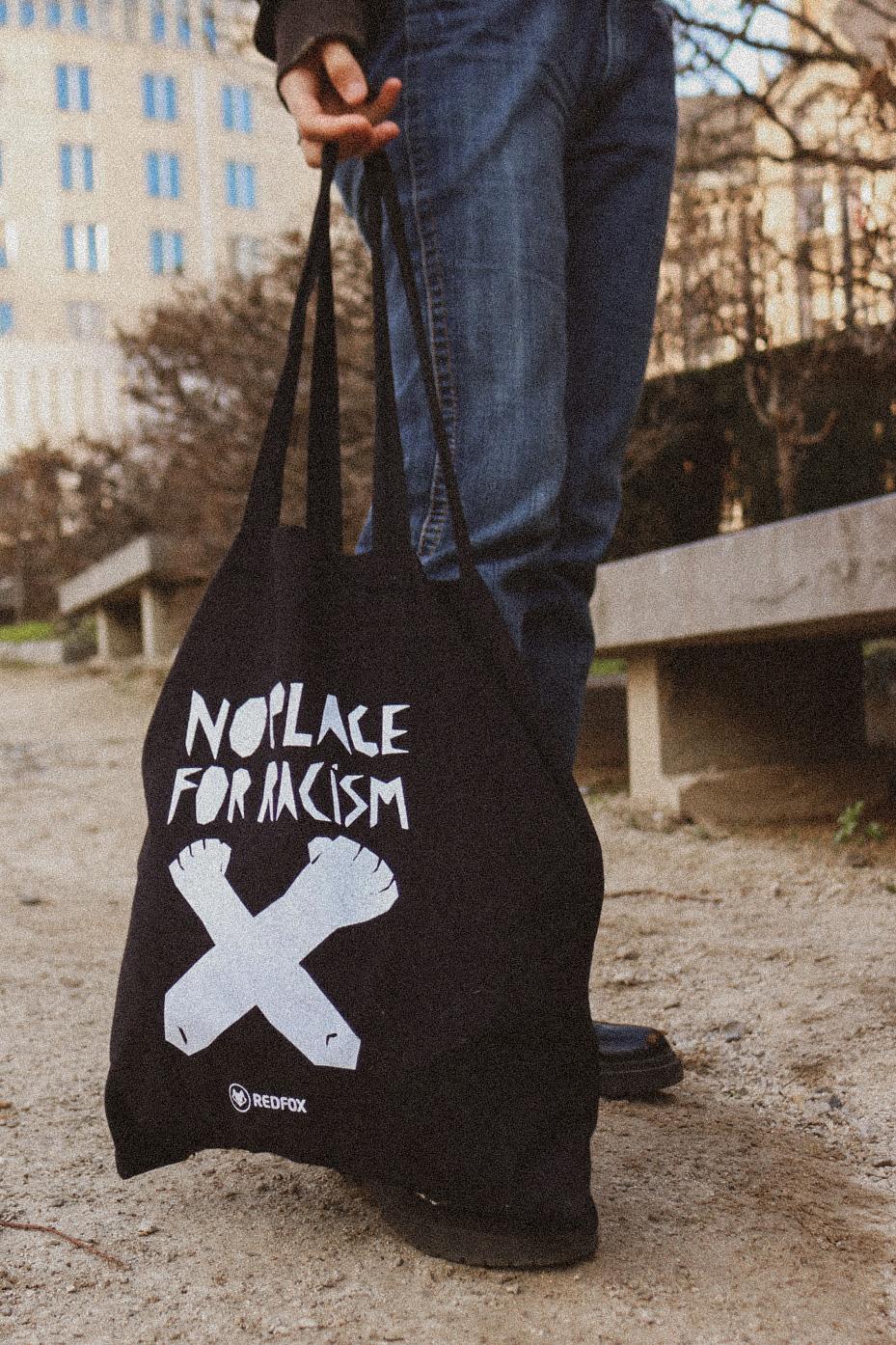 No place for racism tote bag 🔥
