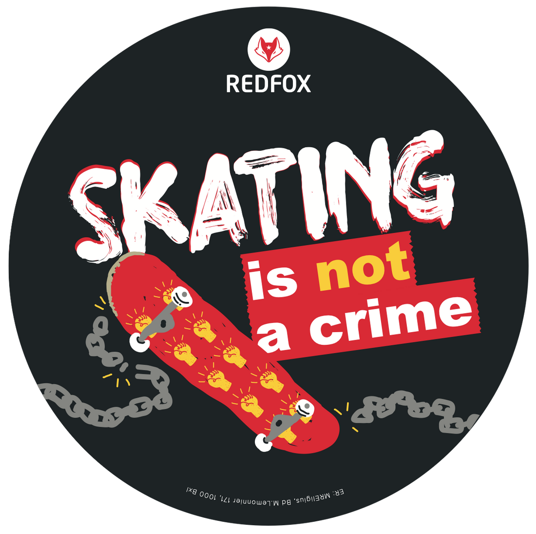 Skating is not a crime - free sticker