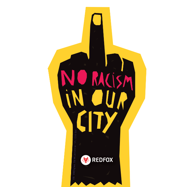 No racism in our city ✊🏽 - free sticker
