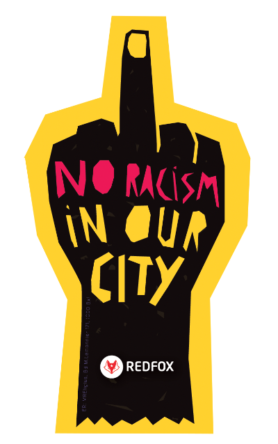 No racism in our city ✊🏽 - free sticker